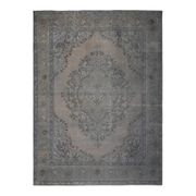 1970s Vintage Persian Handmade Wool Cotton Brown Area Rug 300x380