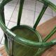 Green rattan side table.
