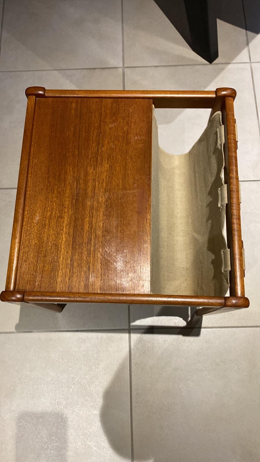 Vintage Danish Teak Magazine Holder by Furbo