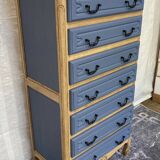 Large wooden chest of drawers, refurbished