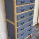 Grand semainier commode en bois relooké