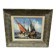 Huile sur toile marine Marcel Abougit Barques de pêcheurs Côte d'Azur
