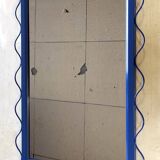 Mirror in blue metal - 1980s/90s