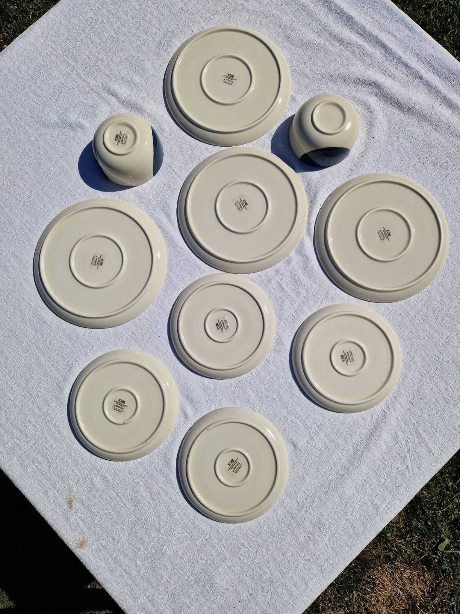 Set of 8 Plates and 2 Bowls Julie Goodwin Habitat Longitude Blue Stoneware Style