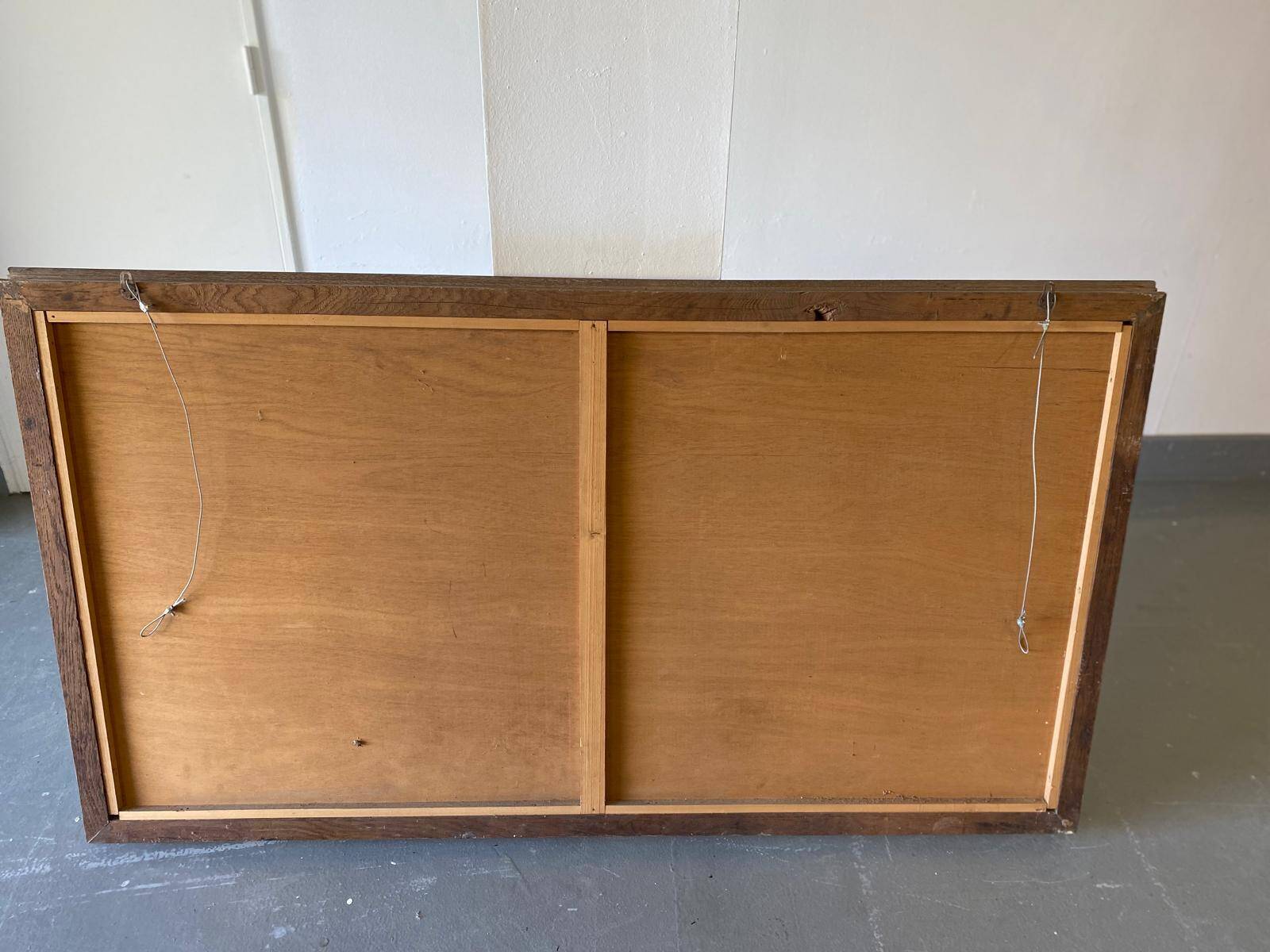 Vintage painting hunting court oil painting Cabos solid wood 160x90cm