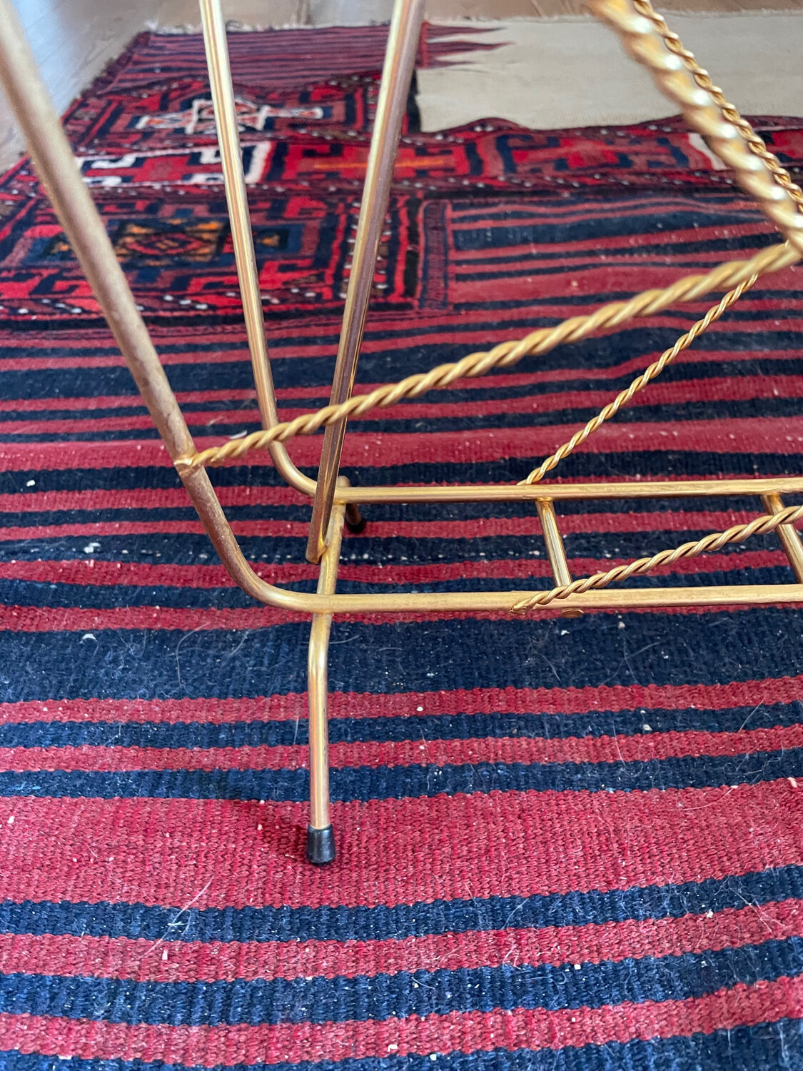 Vintage brass magazine holder - year 50-60