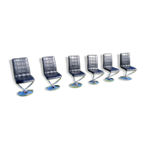 6 vintage black chairs