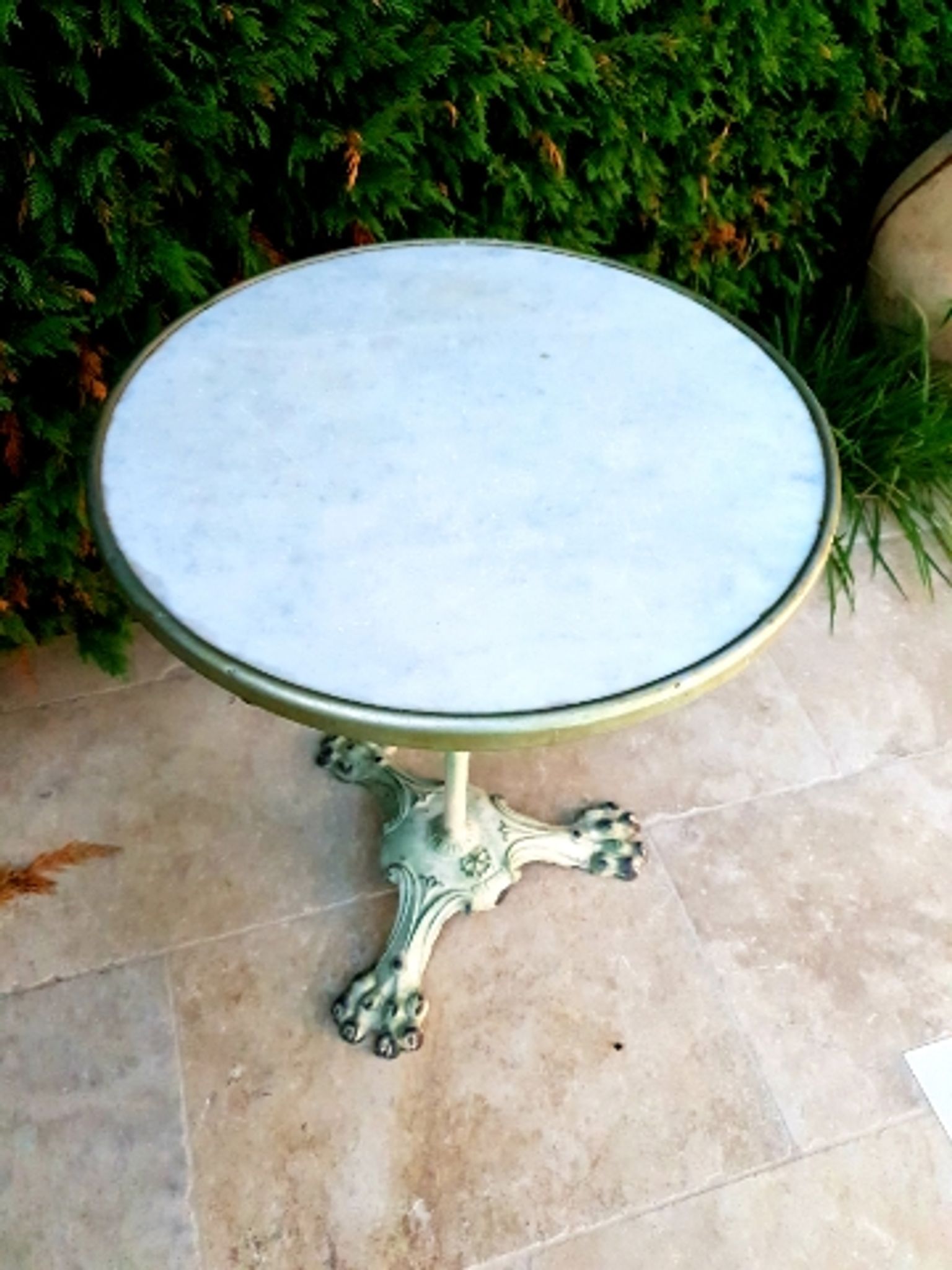 Pair of bistro gueridon late 19th century early 20th