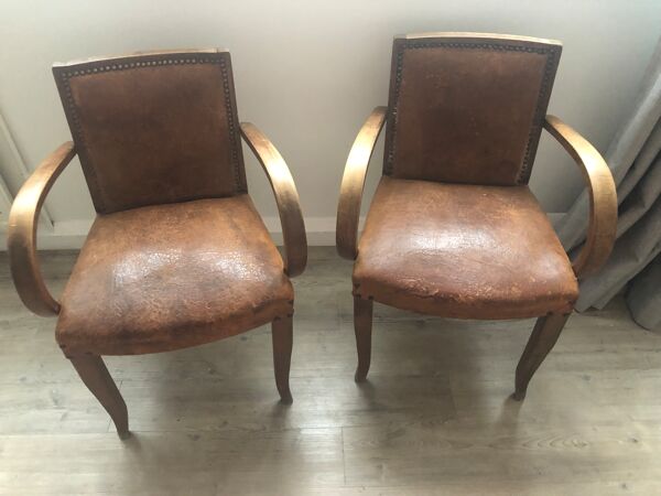 fauteuils club cuir Et Bois