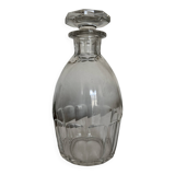 Cut crystal decanter with flat ribs, 1960