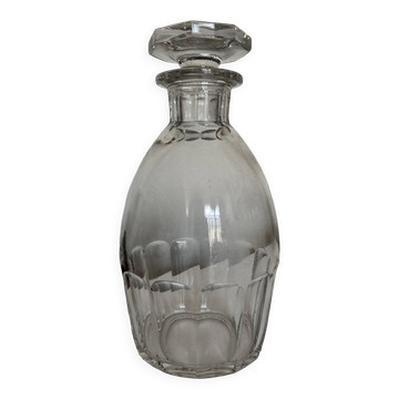 Carafe en cristal taillé à côtes plates 1960