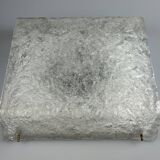 60s 70s ice glass flush mount ceiling lamp by Kaiser Leuchten Germany