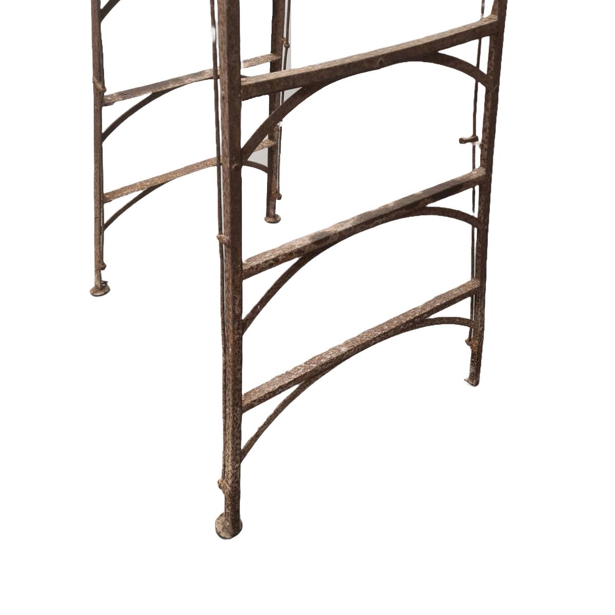 Old French Industrial Metal Ladder, early 1900s