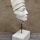 Young girl's head in plaster