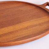 Oval Teak Wooden Serving Tray by Jens Quistgaard for Dansk Designs, Denmark 1960s.