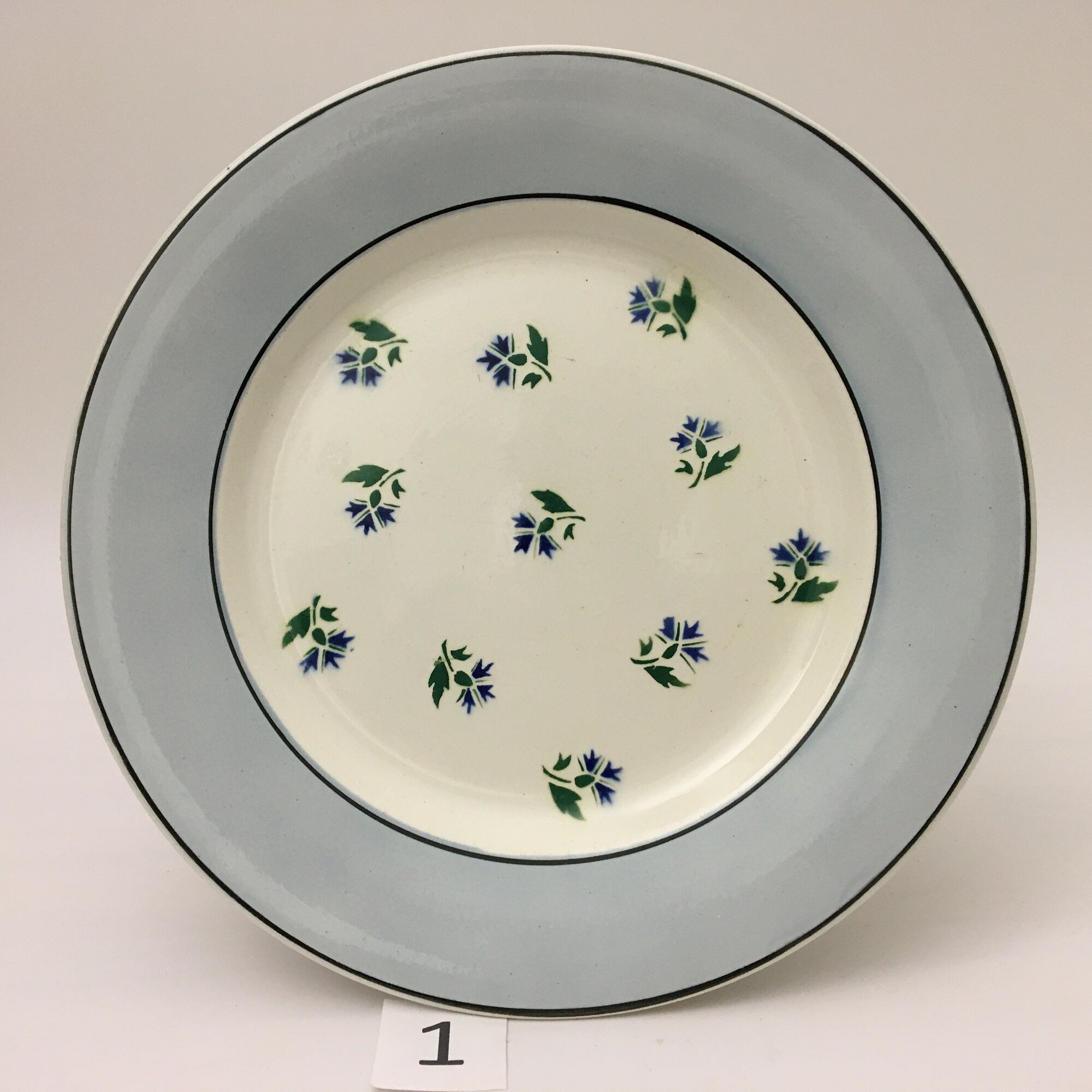 Set of 6 plates flat "digoin sarreguemines" model albe