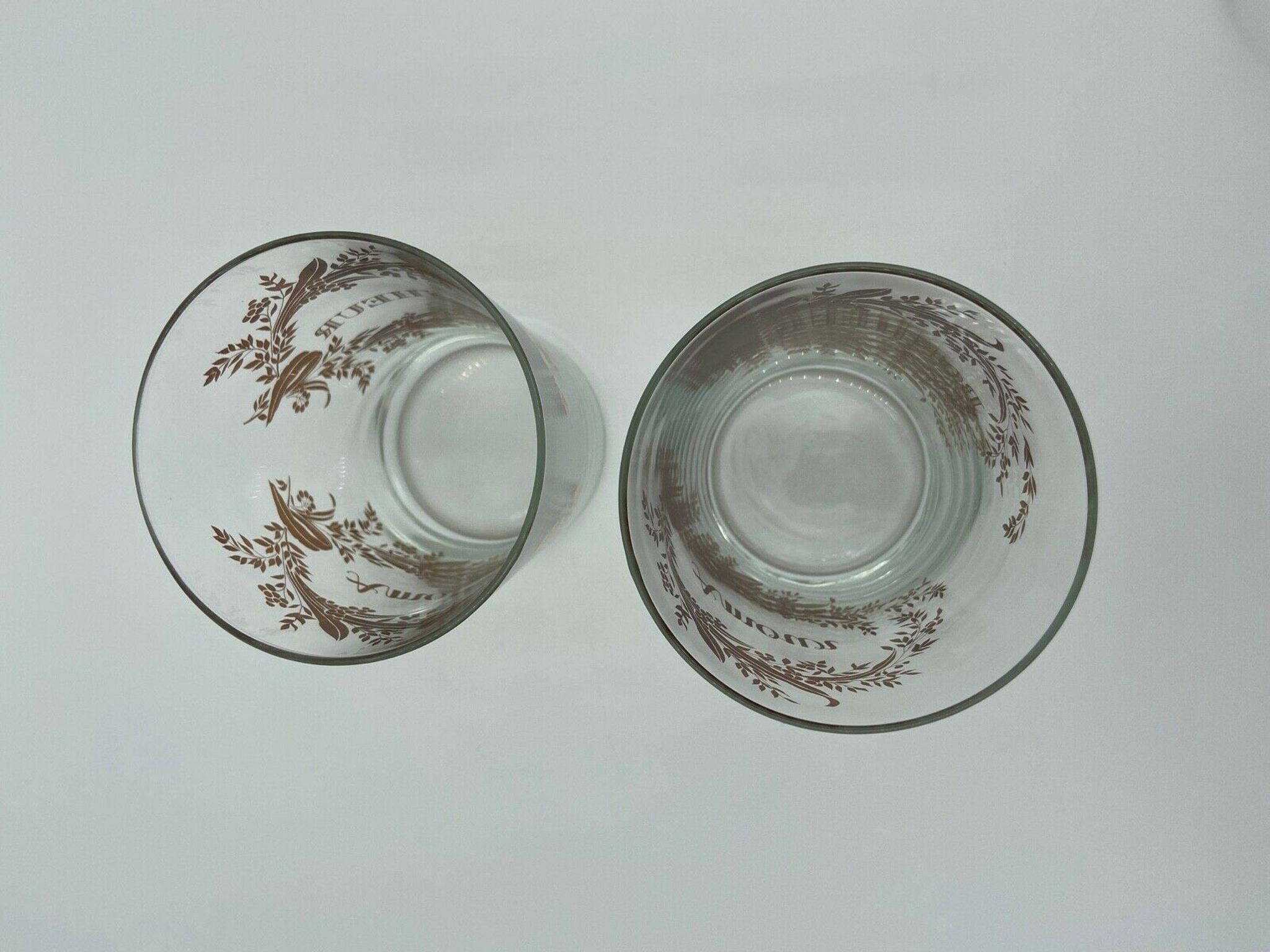 2 glasses napoleon iii love and happiness enhanced gold late xix eme