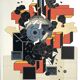 Alain le yaouanc, the fire, 1978. original lithograph signed in pencil.
