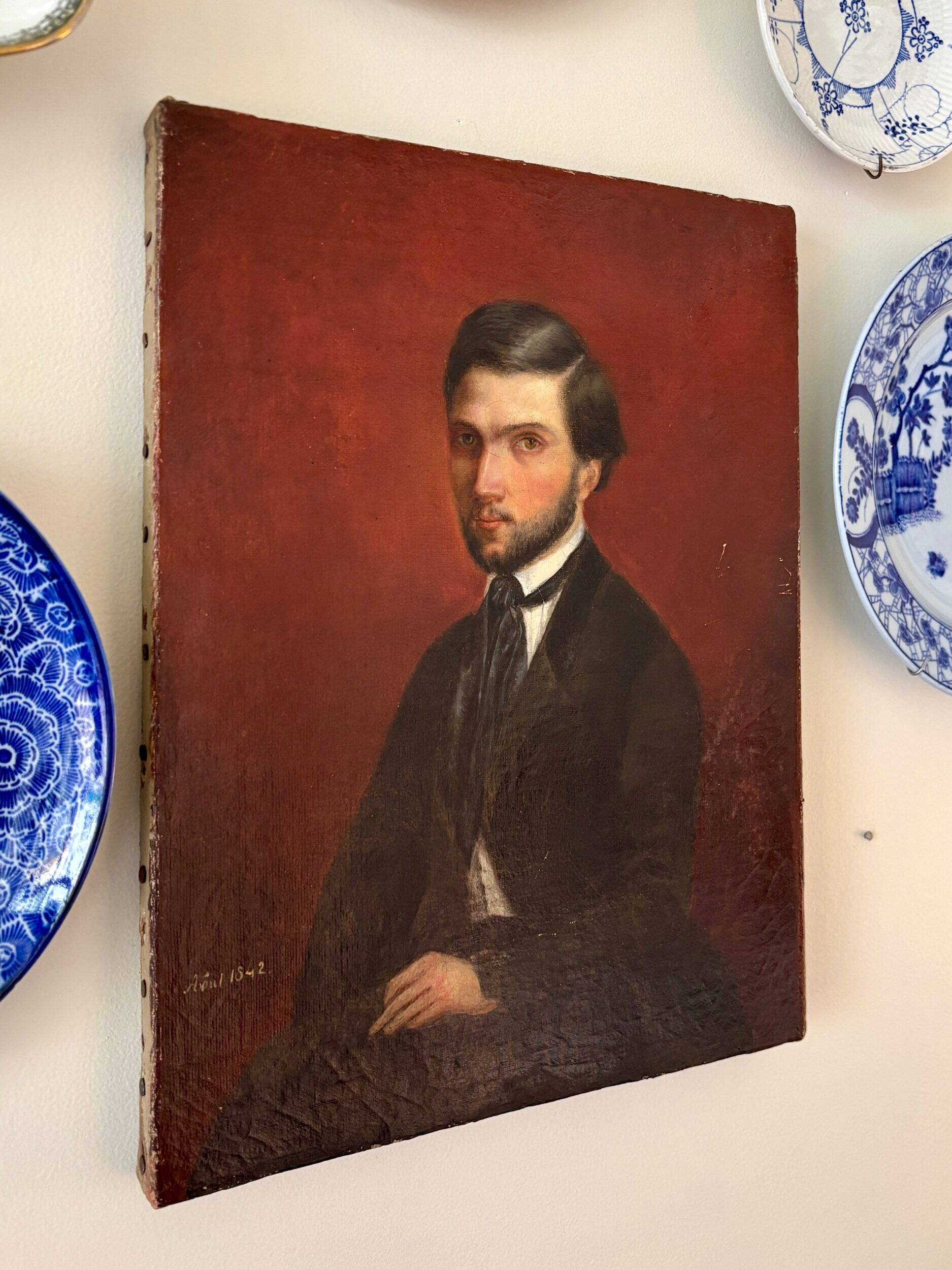 Oil portrait on canvas, 1842