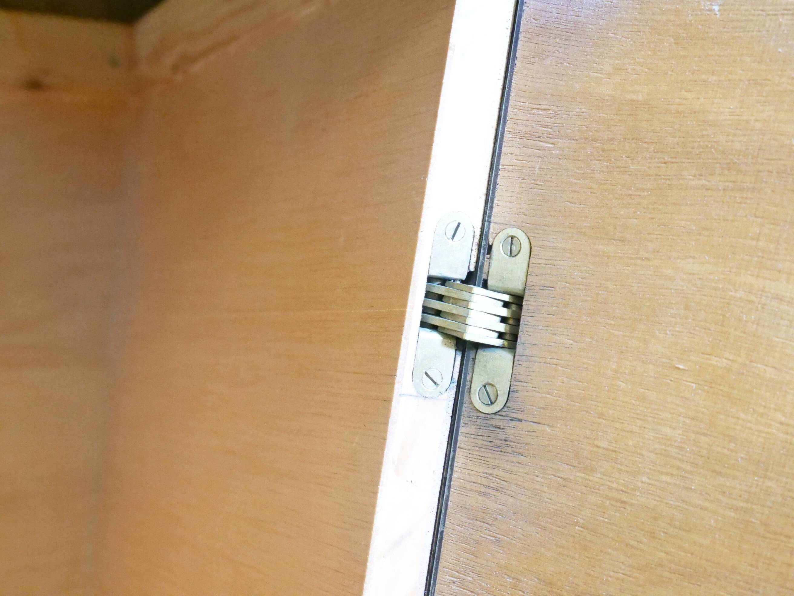Vintage dressing table with gold trim and mirror, 1950s/1960s