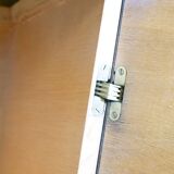 Vintage dressing table with gold trim and mirror, 1950s/1960s