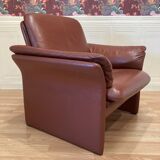 Pair of "Erpo" designer leather armchairs