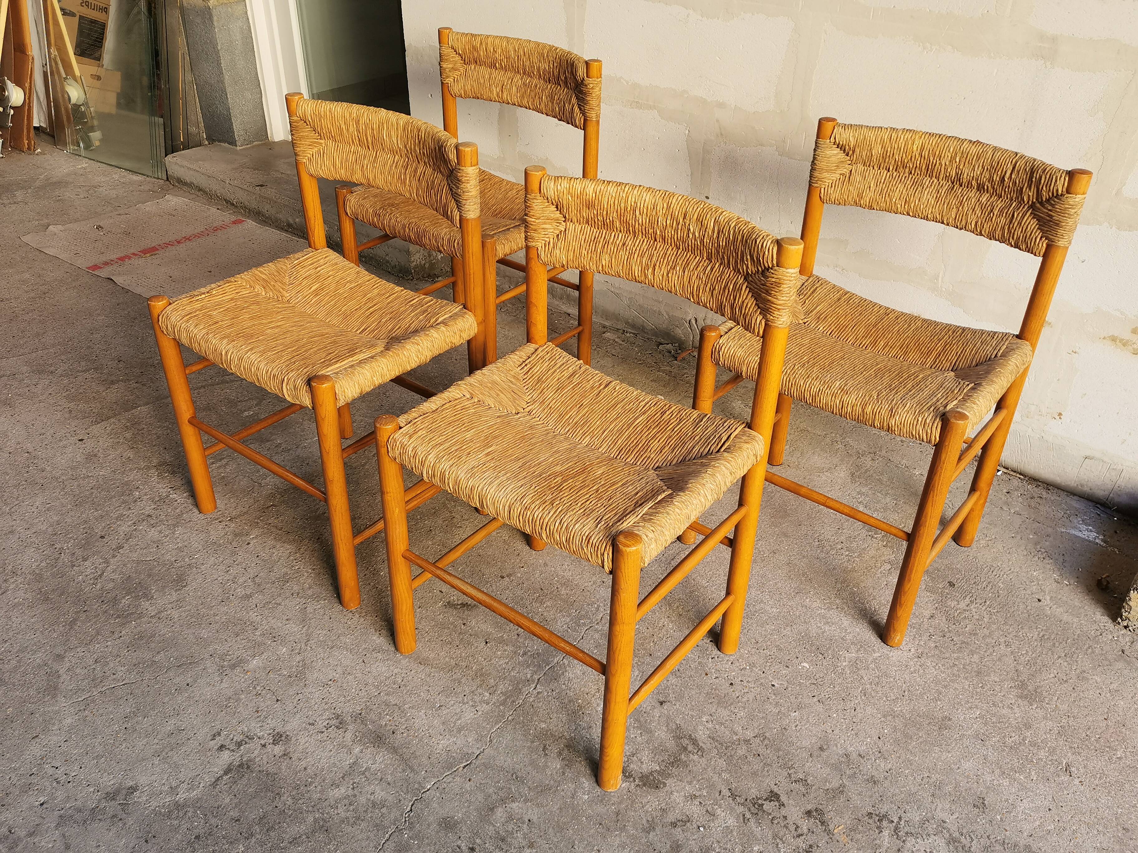 4 vintage chairs Dordogne model by Robert Sentou