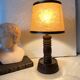 Lampe pied en bois tourné