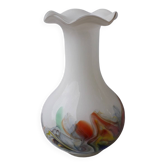 Vase en verre multicolore