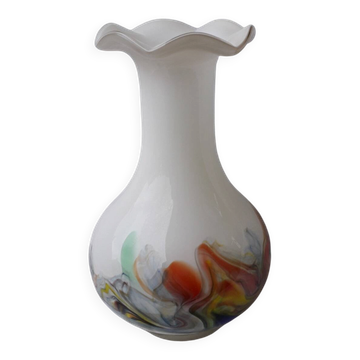 Multicoloured glass vase