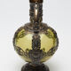 Nineteenth Renaissance style ewer in glass green and brass