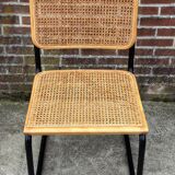 Set of 4 chairs Cesca B32 designed by Marcel Breuer design black frame