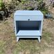 Vintage bedside 1950 gray blue patinated