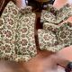 Vintage armchairs and sofa compass legs 1950 old floral pattern