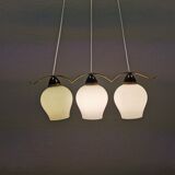 Old chandelier/hanging lamp with three light sources. Danish, design