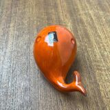 Whale Figurine Ashtray in Ceramic by Ceramica D'Arte, Salerno, Italy, 1970s