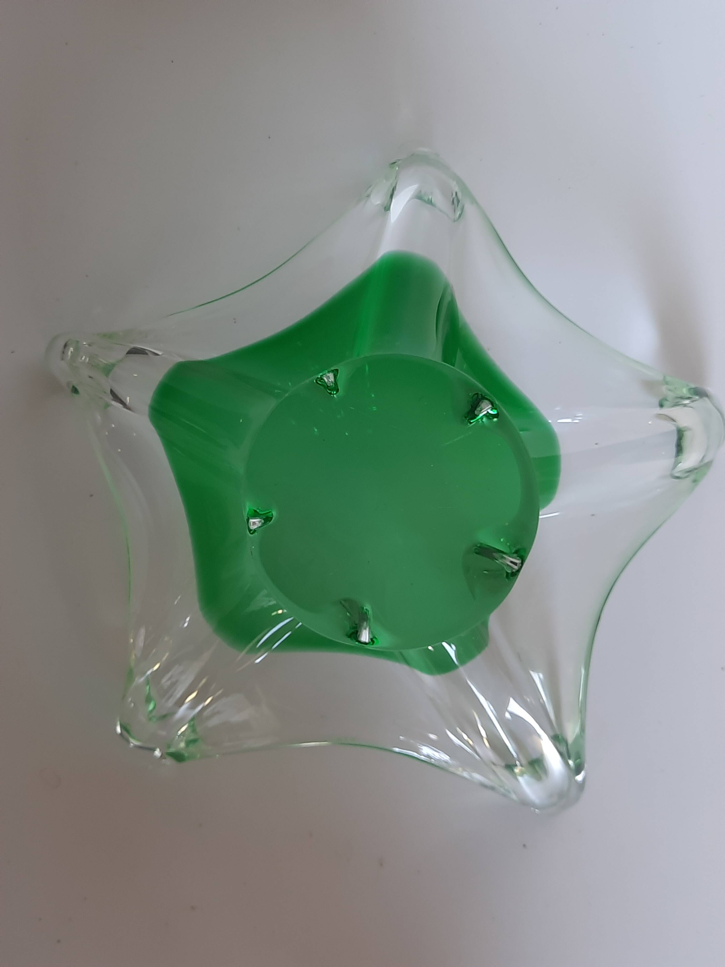 Art glass cup in the style of Josef Hospodka's creations for the v