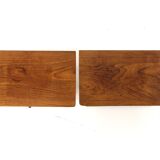 Set of 2 wall shelves in teak, Sweden, 1950.