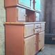 Mado two-body vintage kitchen buffet from the 1950s – cathedral glass
