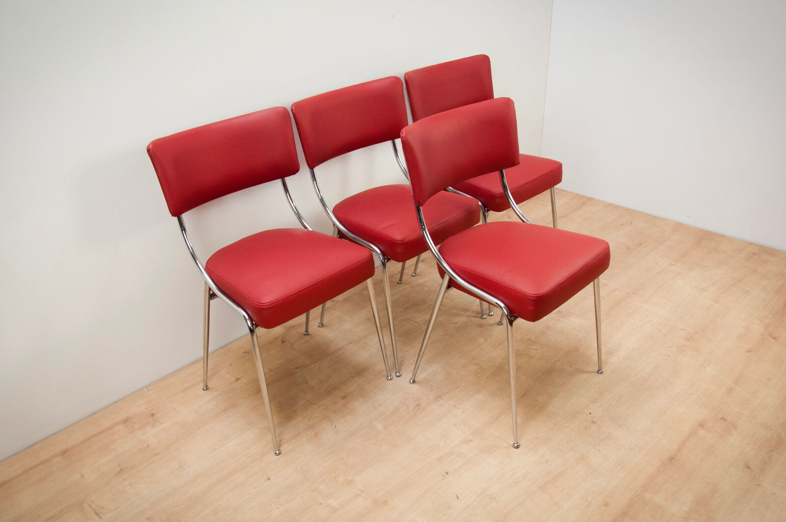 Italian Chrome Dinning Chairs, 1950s, Set of 2