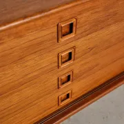 Teak enfilade by H.W. Klein for Bramin, Denmark, 1960s.