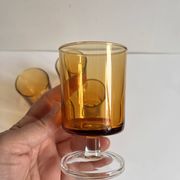 smoked glass wine glass