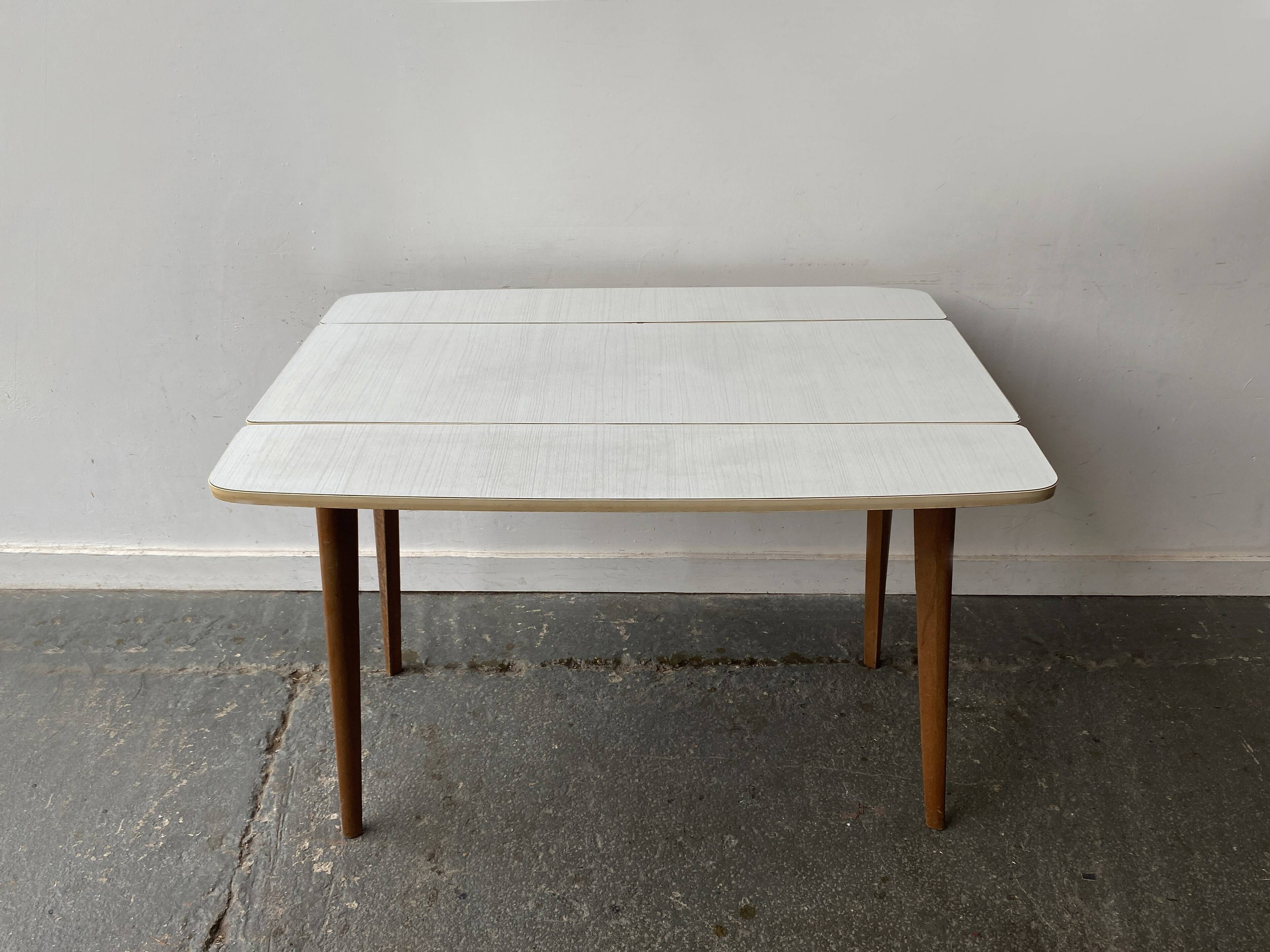 1960s Mid-Century extending drop leaf kitchen table