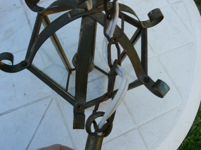 Brass lantern pendant lamp