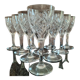 Set of 10 antique crystal glasses
