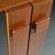 Vintage Danish bookcase / highboard with smoked glass doors