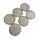 Set de 6 sous-verre nacre