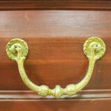 Painted Louis XIV commode with faux marble top.