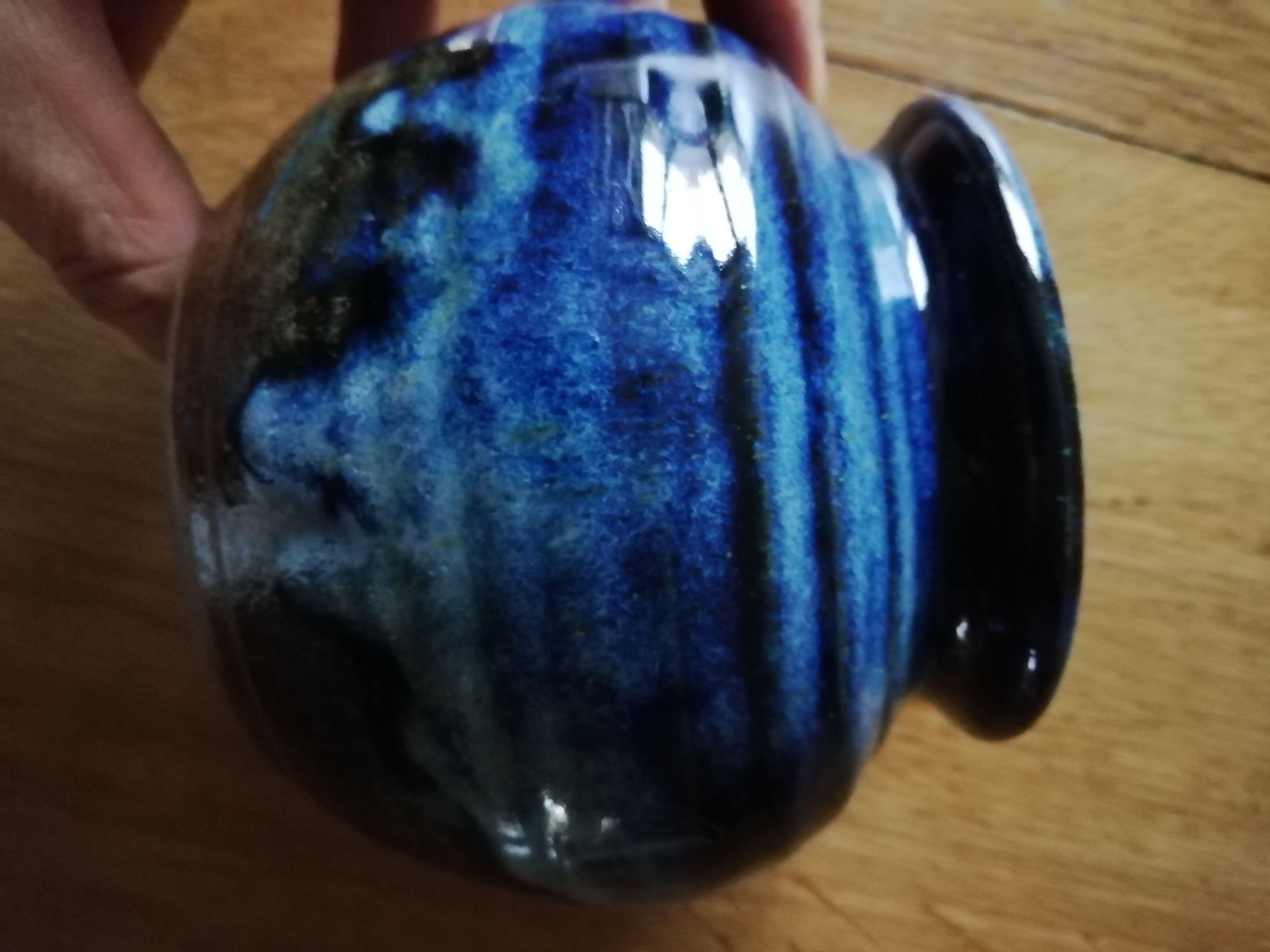 Blue ceramic vase