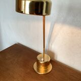 Vintage brass desk lamp with switch on base